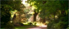 Obraz parku (120x50 cm)