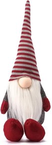 Vánoční skřítek ELF 025 - 60 cm šedý/červený
