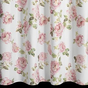 Dekorstudio Záves AVANI 140x250 cm biely s ružami stredná tienivosť 100% polyester
