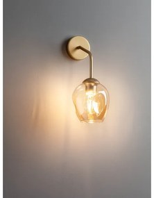 Redo 01-2617 - Nástenná lampa PIERCE 1xE27/42W/230V zlatá/dymová