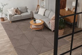 Koberec AURA J2624A béžový / tmavobéžový