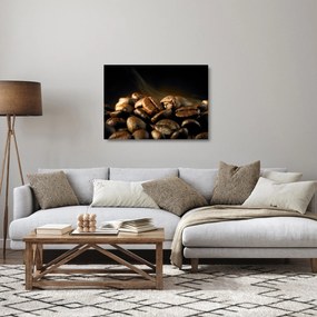 Sklenený obraz - Kávové zrná (70x50 cm)