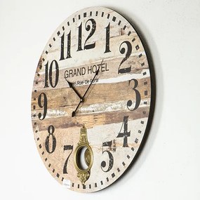 Nástenné hodiny 1xAA pr. 58,2 cm béžová