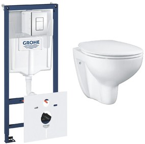 Set podomietková konštrukcia Grohe Rapid SL 38827000, súprava misa + pomaly padajúca doska Grohe Bau Ceramic 39351000