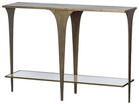 Konzolový stolík coops 140 x 101 cm mosadz MUZZA