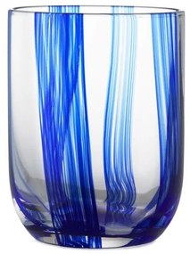 Normann Copenhagen Pohár Stripe Glass, blue stripes