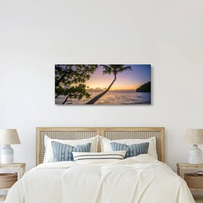 Obraz palmy na pláži (120x50 cm)