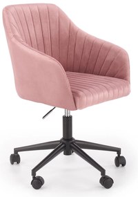 Ružová kancelárska stolička MARIBO VELVET