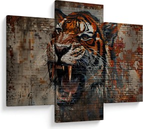 Obraz - Tiger z tehál (90x60 cm)