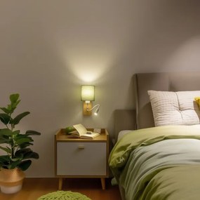 Brilagi - LED Nástenná lampa NUBILA WOOD 1xE27/25W/230V + LED/3W dub/zelená