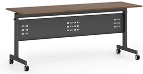 Mobilný stôl PRIMO MOBI, 180x60 cm, čierna podnož, orech