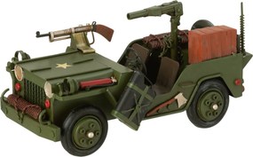 Kovový retro model vojenský Jeep Willys - 26 * 13 * 13,5 cm