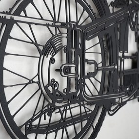 Nástěnná kovová konstrukce Cafe Racer černá