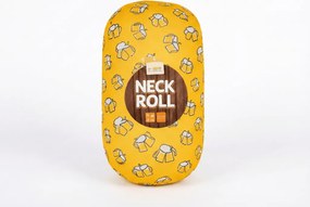 Cestovný vankúšik BEER NECK ROLL 30x15 cm, žltý