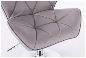 LuxuryForm Barová stolička MILANO na čiernej hranatej podstave - šedá