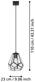 Eglo 43643 - Luster na lanku MARDYKE 1xE27/40W/230V