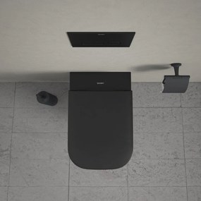 DURAVIT Happy D.2 závesné WC Rimless s hlbokým splachovaním, 365 x 540 mm, antracit/antracit matný, 2222098900