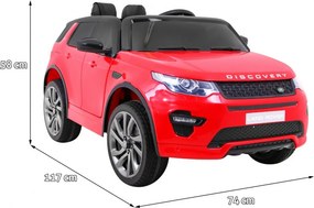 Ramiz Land Rover Discovery elektrické auto pre deti červené SUV + diaľkové ovládanie