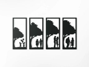 drevko 4-dielny obraz Dozrievanie v láske