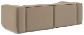 Béžová zamatová pohovka 228 cm Ekahi – Makamii