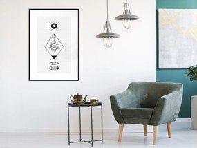 Artgeist Plagát - Symbols [Poster] Veľkosť: 30x45, Verzia: Čierny rám