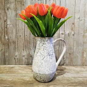 tulipán oranžový jemne bielený 42CM cena za 1ks