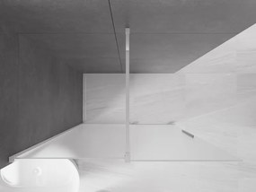 Mexen Velar, sprchová zástena s posuvnými dverami Walk-in 150 x 200 cm, 8mm sklo námraza, chrómová, 871-150-000-33-01