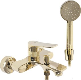 Rea Viral, vaňová batéria s ručnou sprchovou súpravou, zlatá lesklá, REA-B2024