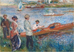 Sklenený obraz - Auguste Renoir, Oarsmen at Chatou, reprodukcia (70x50 cm)