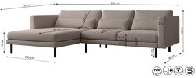 ROHOVÁ SEDAČKA ABRA VERITA 281 x 174 cm