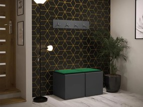 Predsieň Tavasz VI, Farby: grafit, Farba čalúnenia:: ekokoža Soft 011 (čierna)