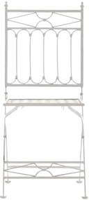 Kovová skladacia stolička Asina (SET 2 ks) - Biela antik