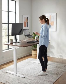 Nastaviteľný písací stôl Alto 102 White 140 cm