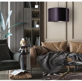 Duolla - Luster na lanku CANNES 1xE27/15W/230V pr. 45 cm čierna/strieborná