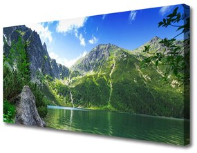 Obraz Canvas Hora jazero príroda 140x70 cm