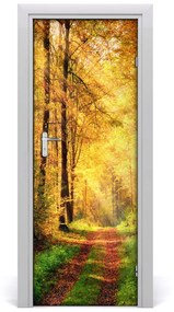 Fototapeta na dvere les jeseň 85x205 cm