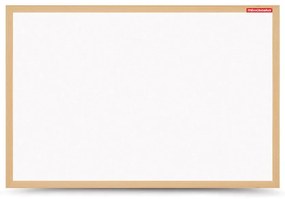 Biela magnetická nástenka s dreveným rámom 60x40 cm