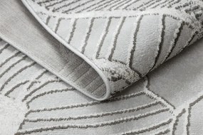 Koberec LIRA E1482 Listy štrukturálny, glamour - sivý