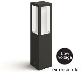 PHILIPS HUE Vonkajšia LED múdra lampa IMPRESS s funkciou RGB, 2x8W, teplá biela-studená biela, čierna, IP65