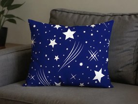 Polybavlnená obliečka na vankúš NOČNÁ OBLOHA POLY 50x70 cm, modrá