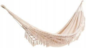 Závesná hojdacia sieť pre 2 ľudí BOHO ecru