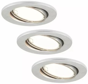 Briloner 7221-039 - SADA 3x LED Kúpeľňové svietidlo 1xGU10/3W/230V strieborná