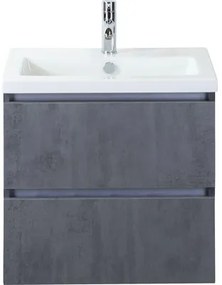 Kúpeľňový nábytkový set Vogue 60 cm s keramickým umývadlom betón antracitovo sivá