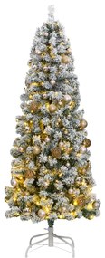 Umelý výklopný vianočný stromček 300 LED a sada gúľ 180 cm 3210492