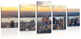 5-dielny obraz panoráma mesta New York Varianta: 200x100