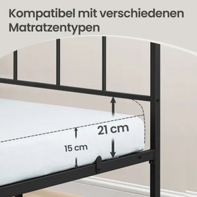 Kovová manželská posteľ 140x200 cm RMBB35294B101