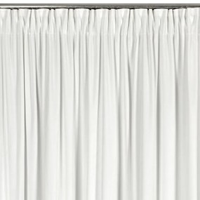 Dekorstudio Luxusný záves CARLI na pásku s volánikmi a trblietavým pásom kryštálov - biely Rozmer závesu: 140x250cm