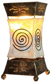 Jasná stolná lampa Xenia so špirálovým motívom