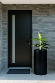 Okrúhly kvetináč ESTRA, výška 60 cm, čierny mat