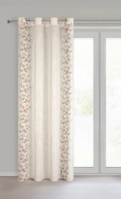 ZÁVES NA KRÚŽKOCH VANESA 140X250 CM KVETY